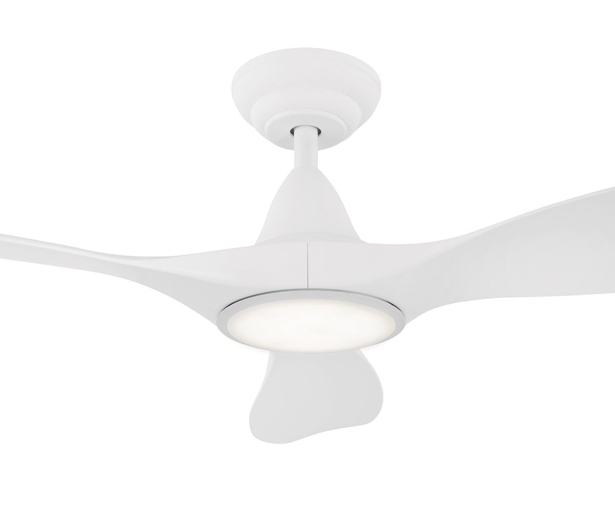 White Eglo Noosa 40" 3 Blade DC Indoor/Outdoor Ceiling Fan with 18W CCT Dimmable LED Light