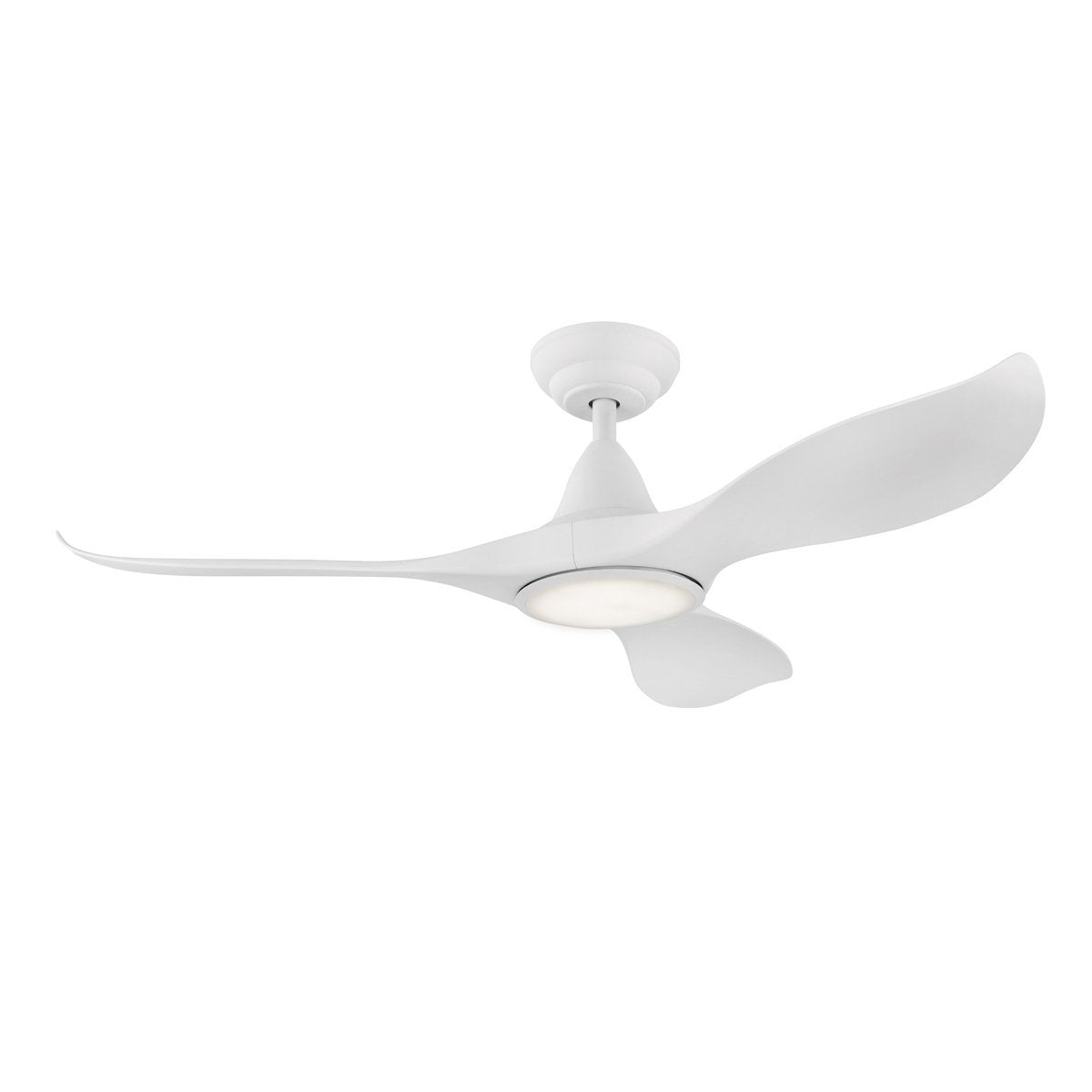 White Eglo Noosa 46" 3 Blade DC Indoor/Outdoor Ceiling Fan with 18W CCT Dimmable LED Light