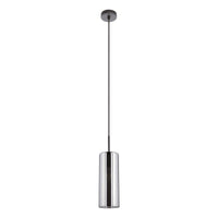 Thumbnail for Selvino 1 Light Pendant Light in Black with Smoked Glass