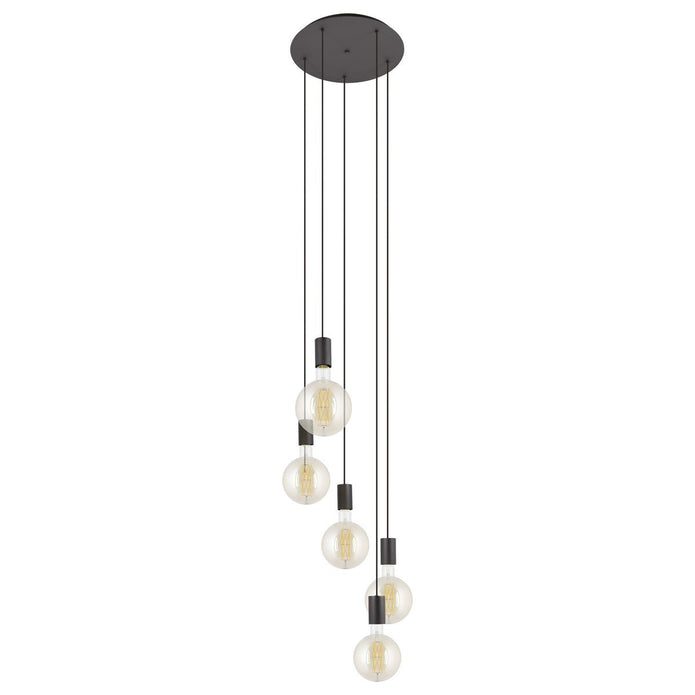 Pozueta 5 Light Black Pendant Light