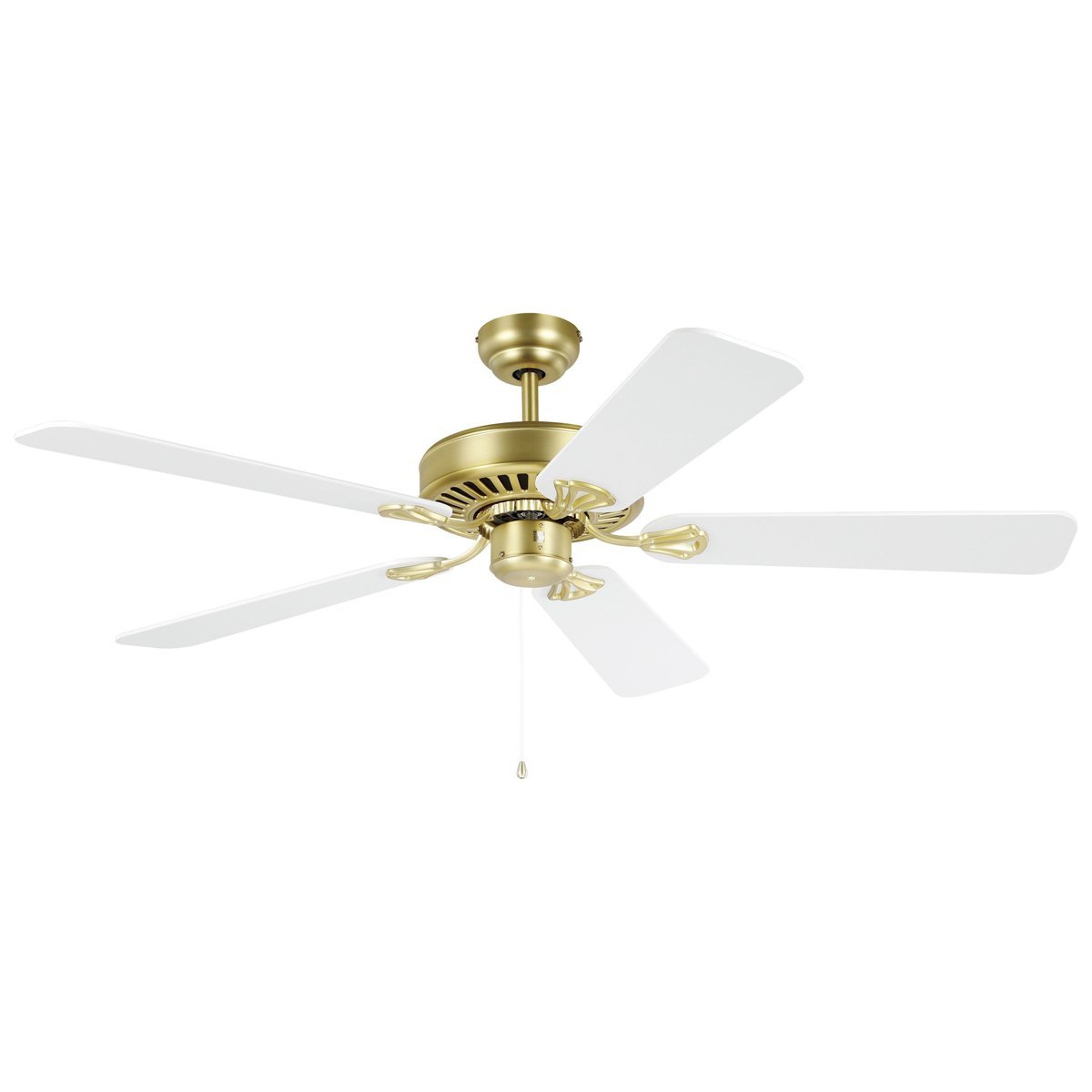 Matt Brass & White Eglo Waikiki 52" (1320mm) AC Ceiling Fan