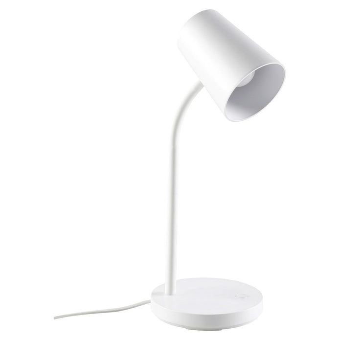 Jasper 1 Light White Desk Lamp