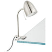 Lara 1 Light Satin Nickel Clamp Lamp