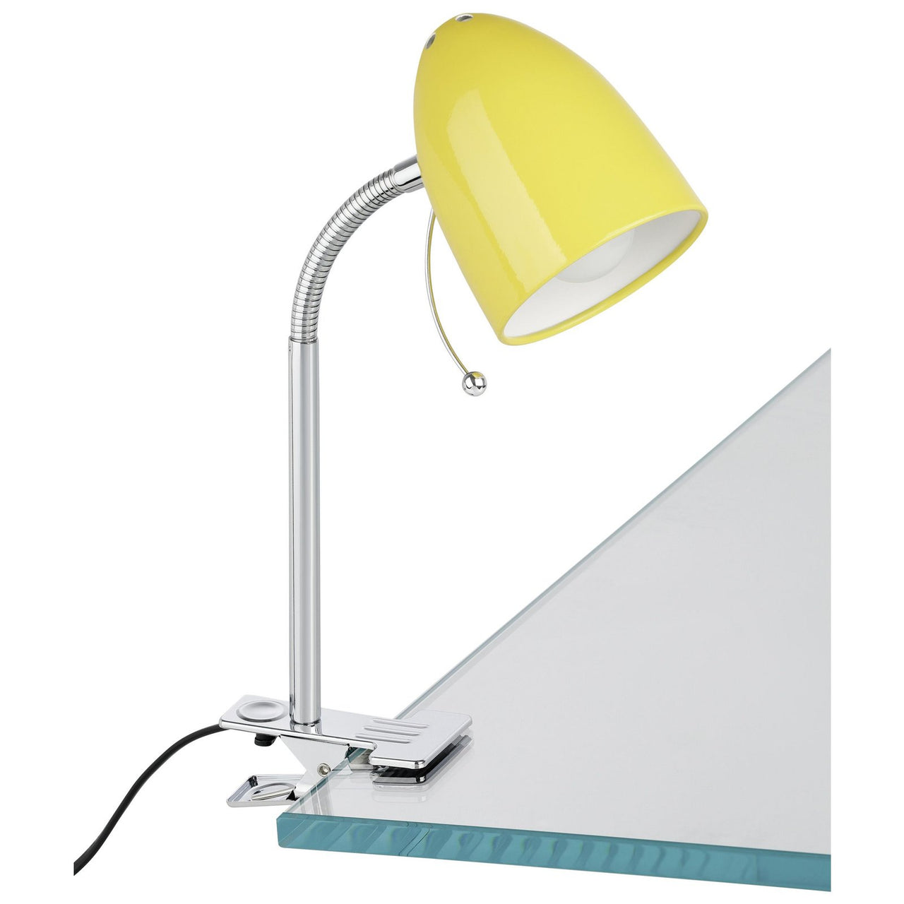 Lara 1 Light Yellow Clamp Lamp