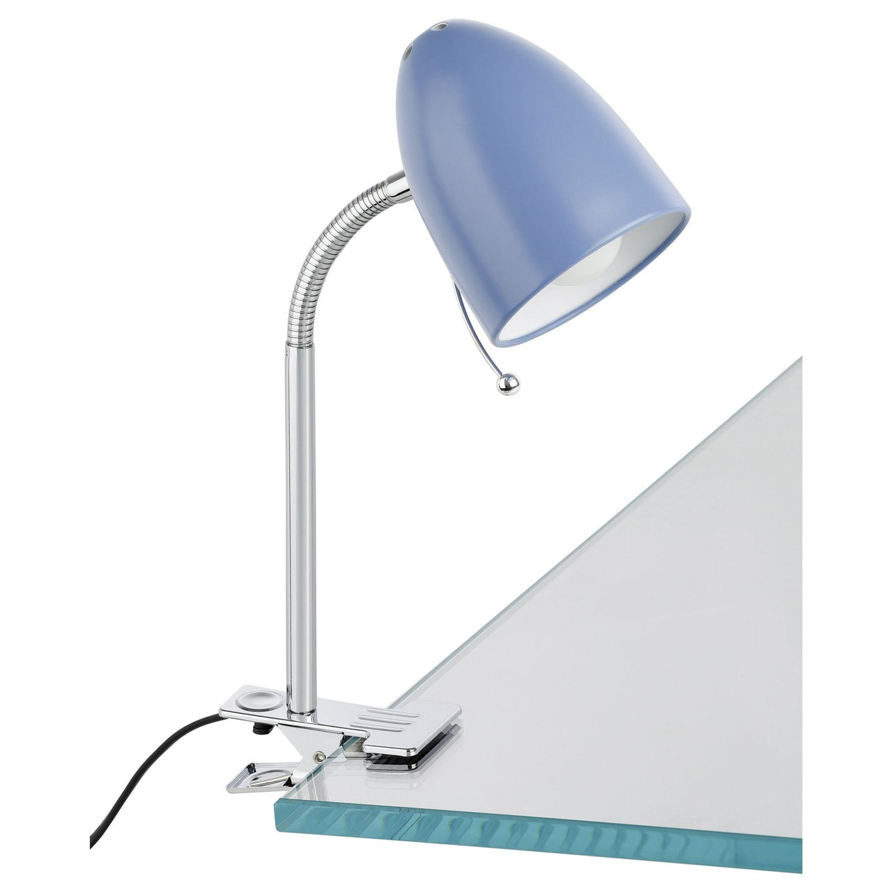 Lara 1 Light Pastel Blue Clamp Lamp