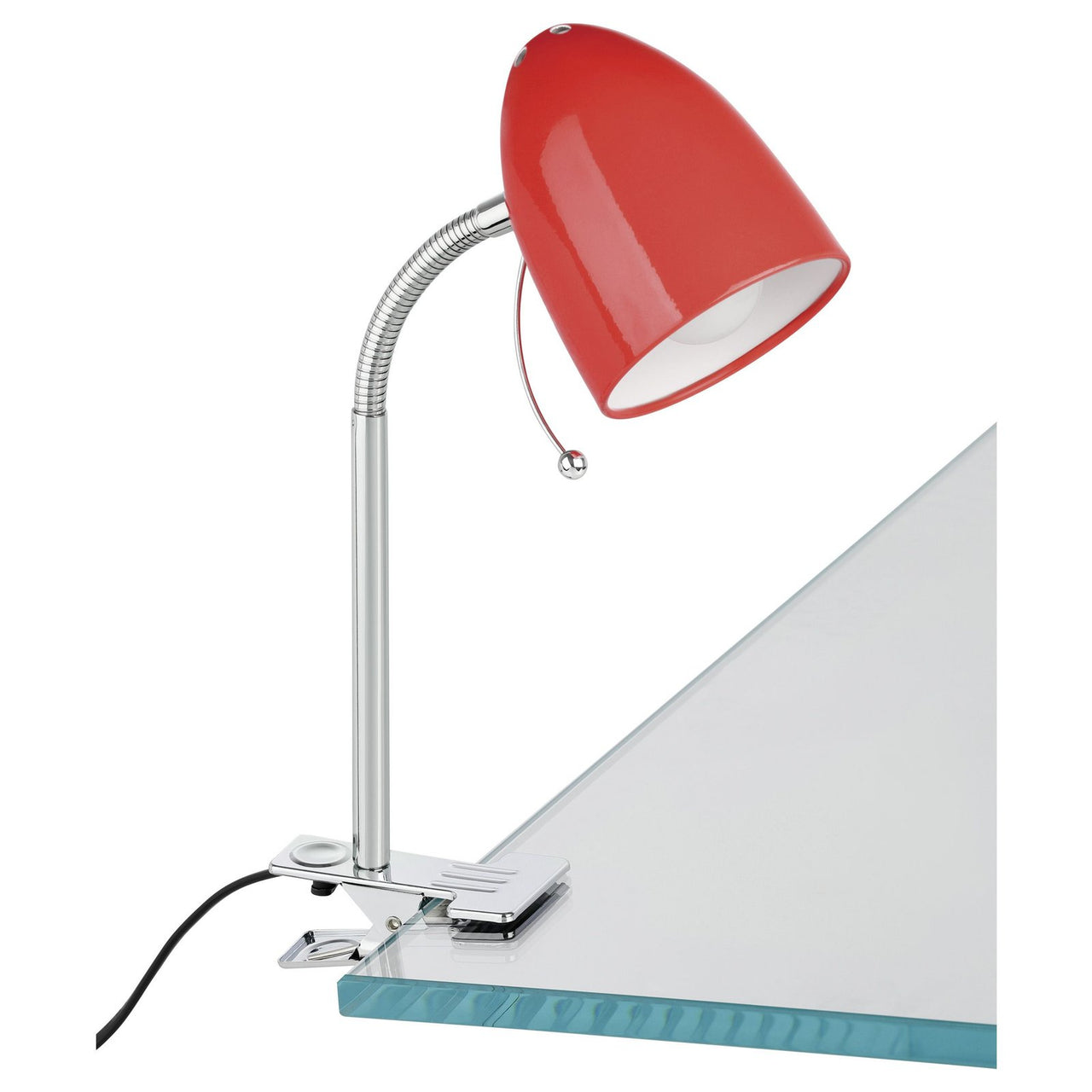 Lara 1 Light Red Clamp Lamp