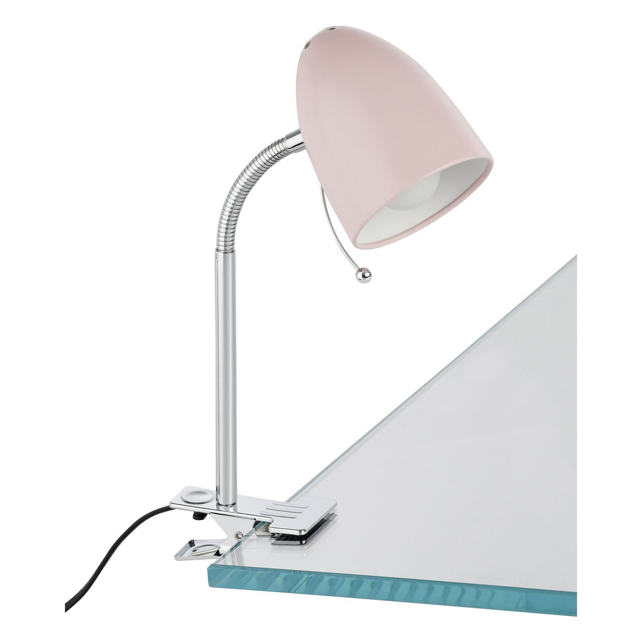 Lara 1 Light Pastel Pink Clamp Lamp