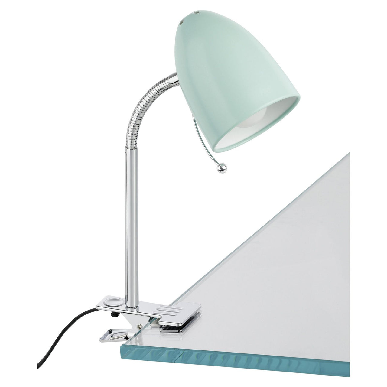 Lara 1 Light Pastel Mint Clamp Lamp