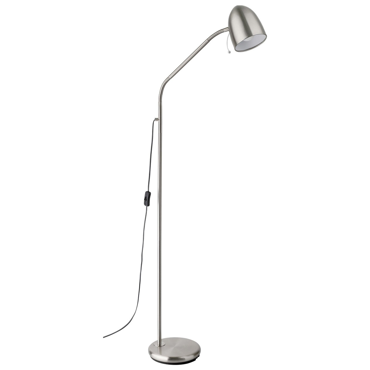 Lara 1 Light Satin Nickel Floor Lamp