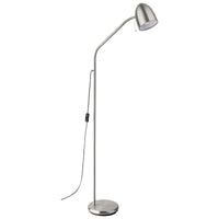 Thumbnail for Lara 1 Light Satin Nickel Floor Lamp