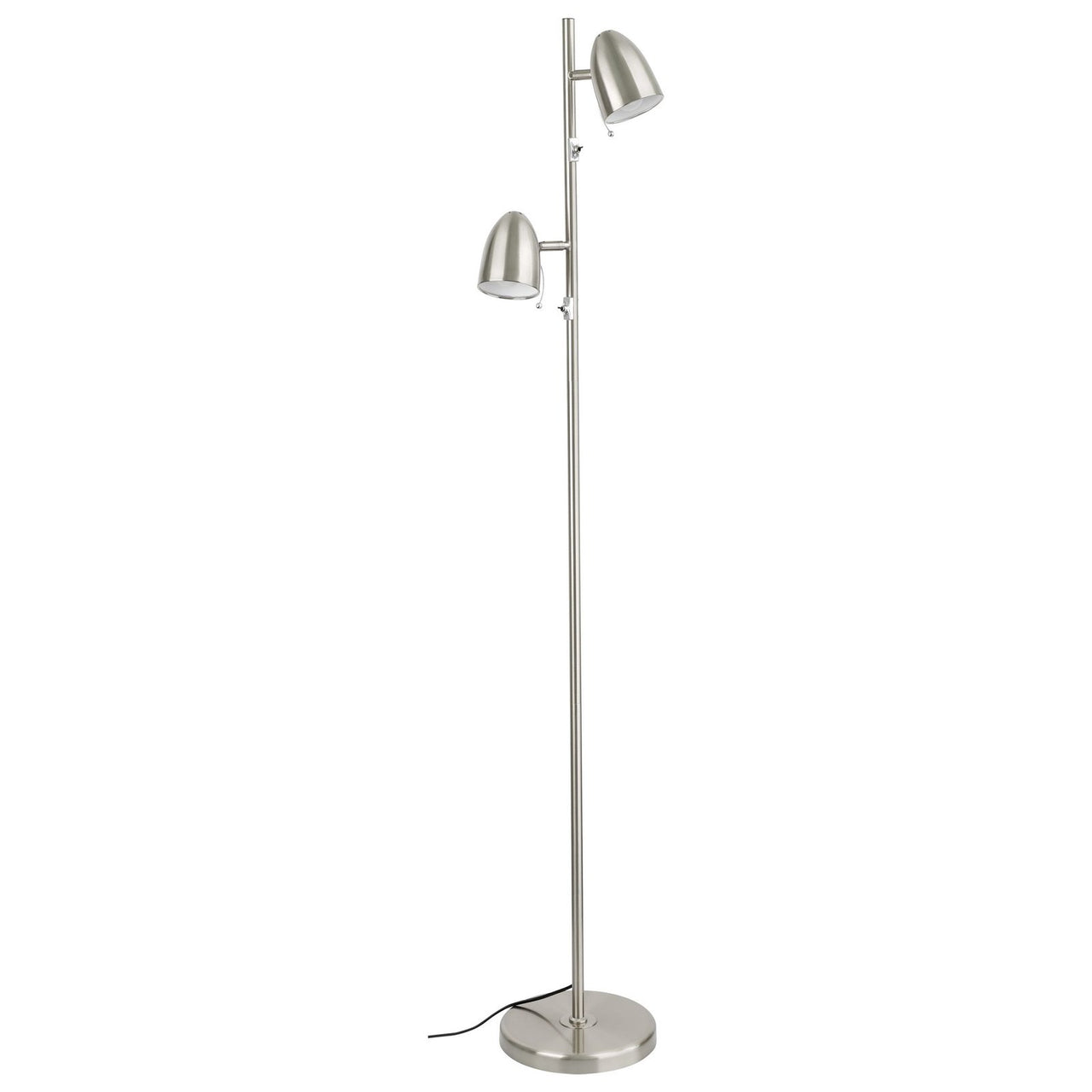 Lara 2 Light Satin Nickel Floor Lamp