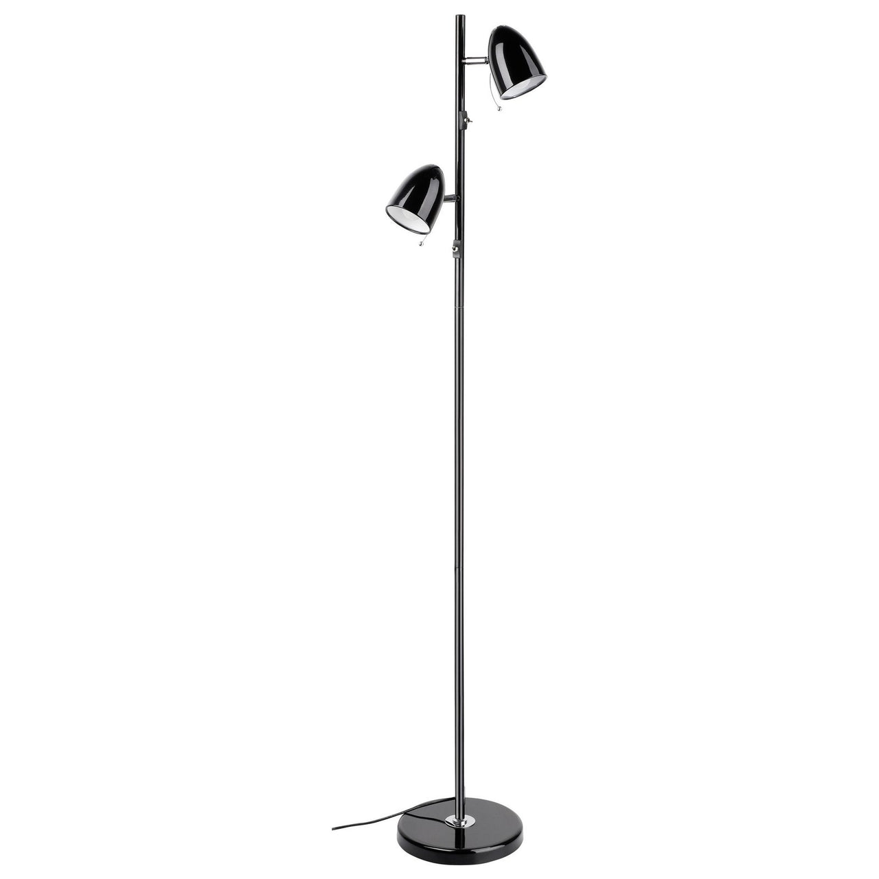 Lara 2 Light Black Floor Lamp