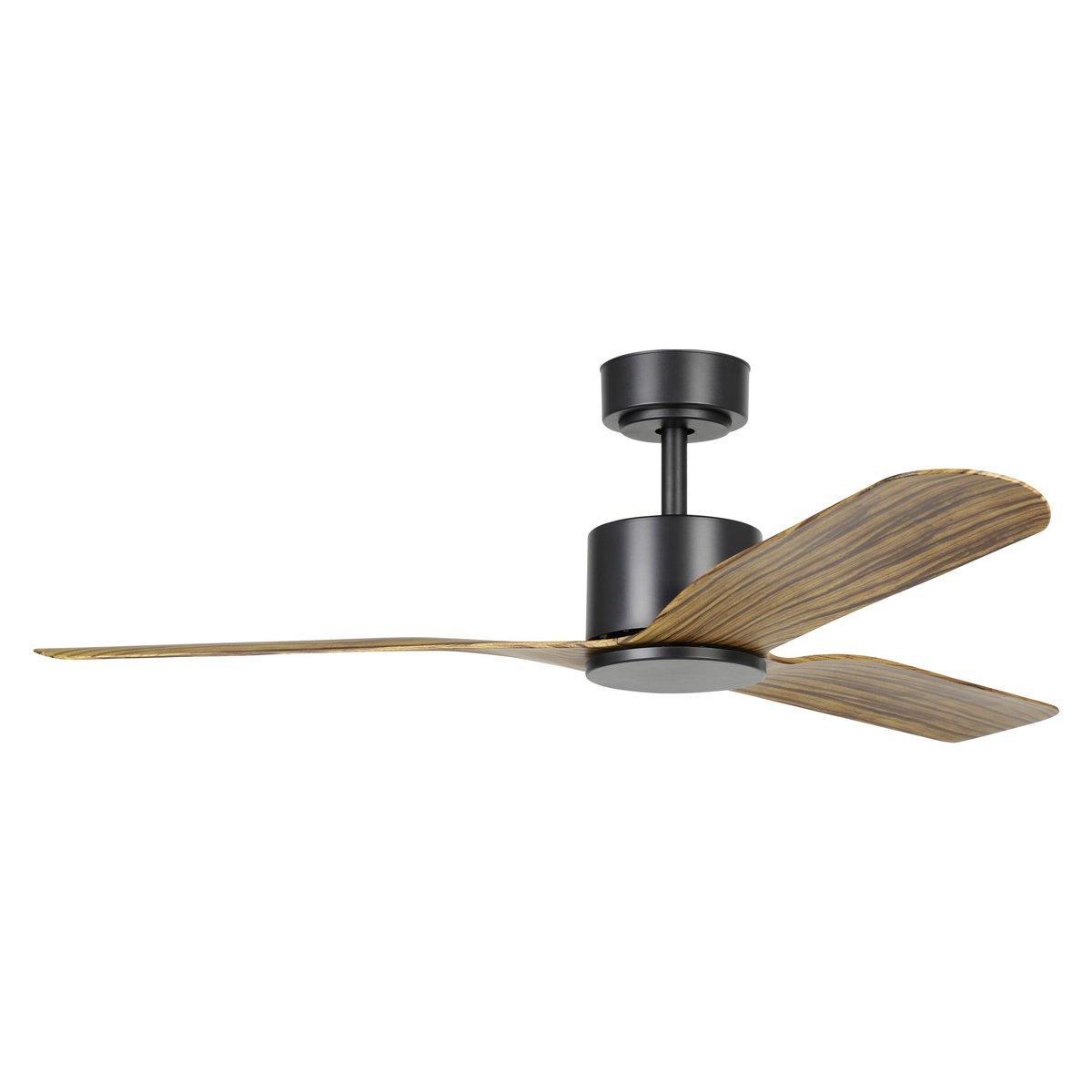 Iluka 52" (1320mm) DC Ceiling Fan in Black with Wooden Blades