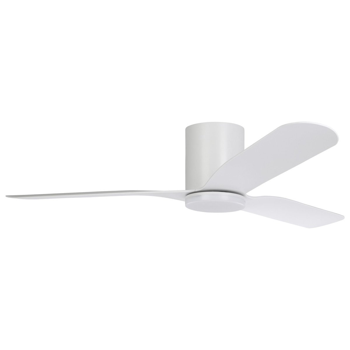 Iluka 52" (1320mm) DC Hugger Ceiling Fan with 20w Tri-Colour LED Light in Matt White