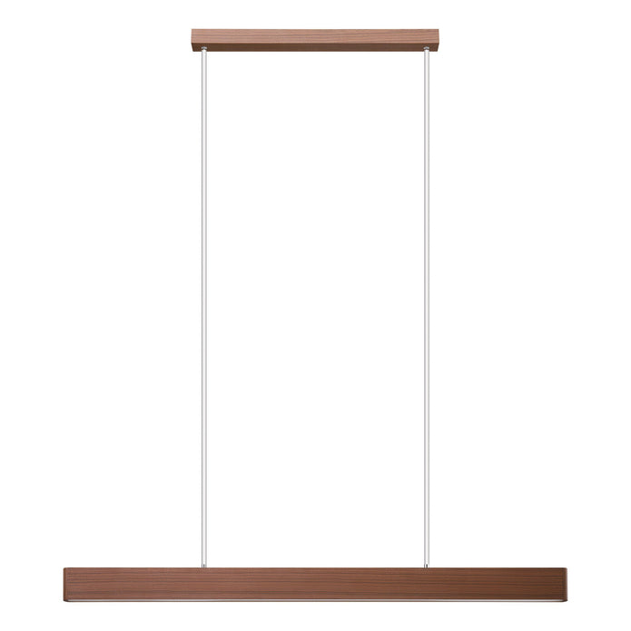 Climene 3 Walnut 30W CCT 1.2M LED Bar Pendant Light