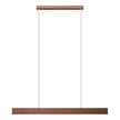 Climene 3 Walnut 30W CCT 1.2M LED Bar Pendant Light