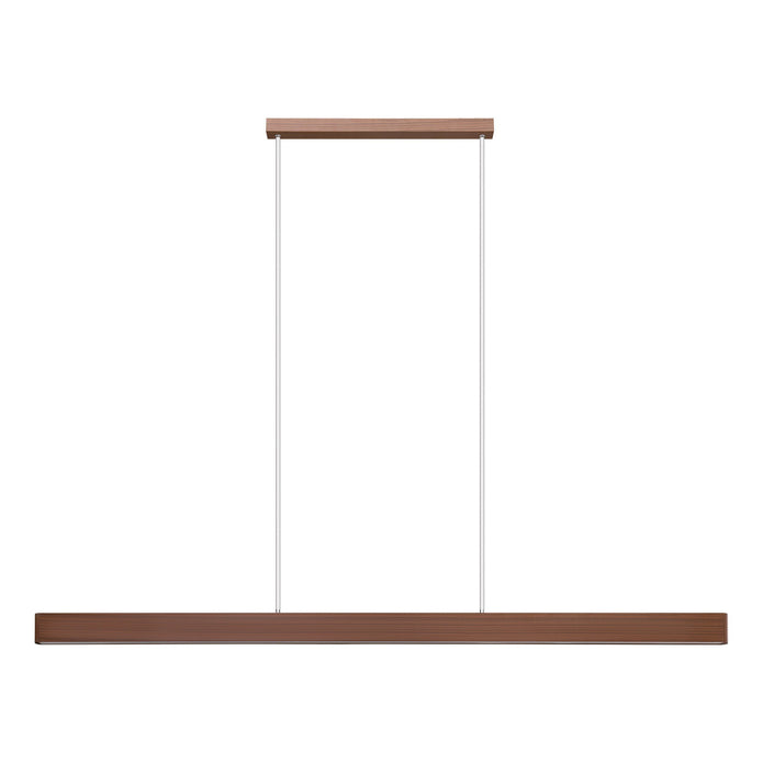 Climene 3 Walnut 36W CCT 1.8M LED Bar Pendant Light