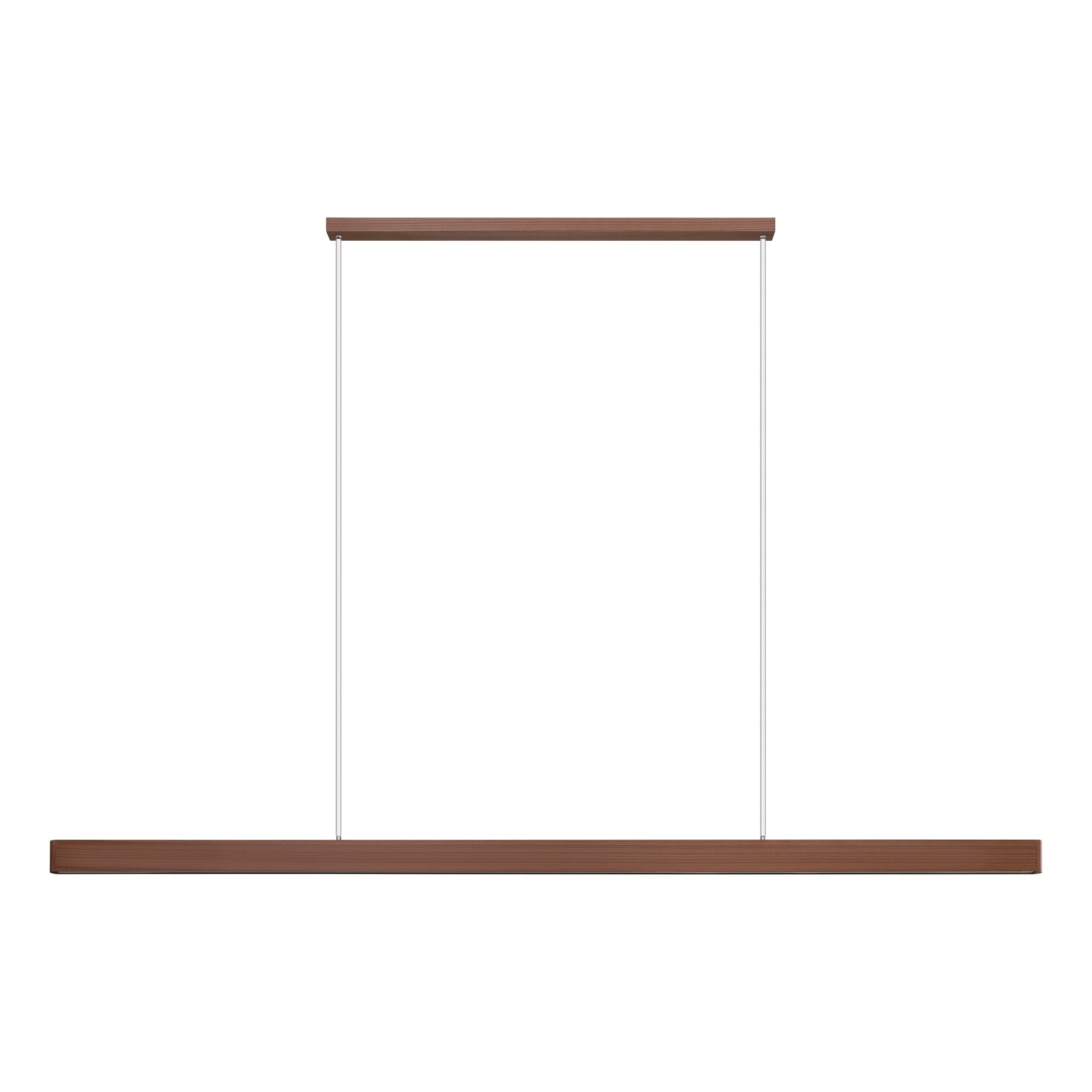 Climene 3 Walnut 40W CCT 2.4M LED Bar Pendant Light