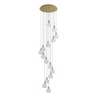 Terque Brass Matt 15 x 5.4W 3000K Round Spiral Pendant