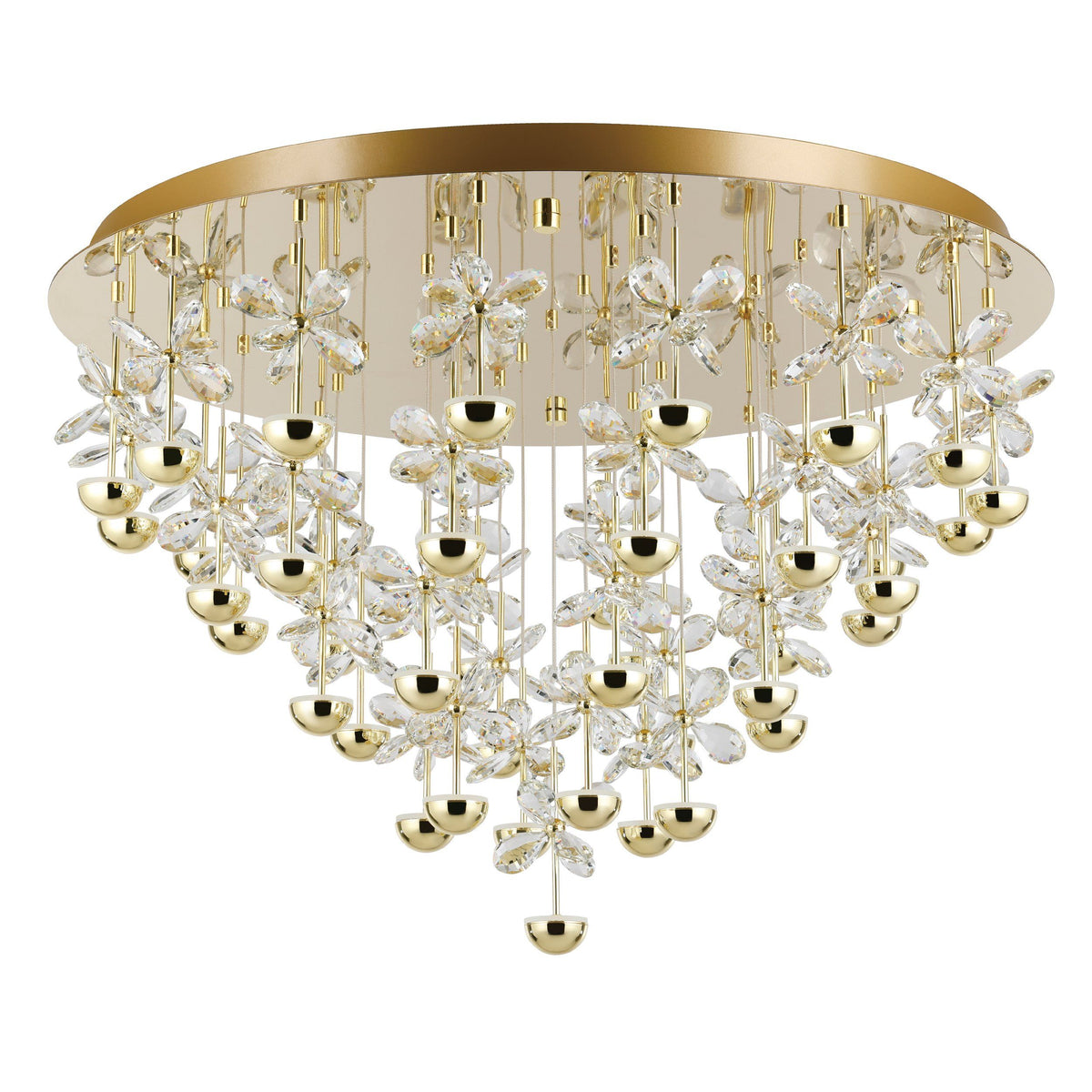 Pianopoli 3 Brass & Glass Crystal 43 x 1.8W 3000K LED CTC Pendant