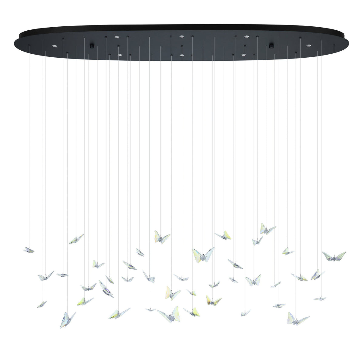 Adrados Black & Clear Glass 8 x 4.2W 3000K LED Pendant