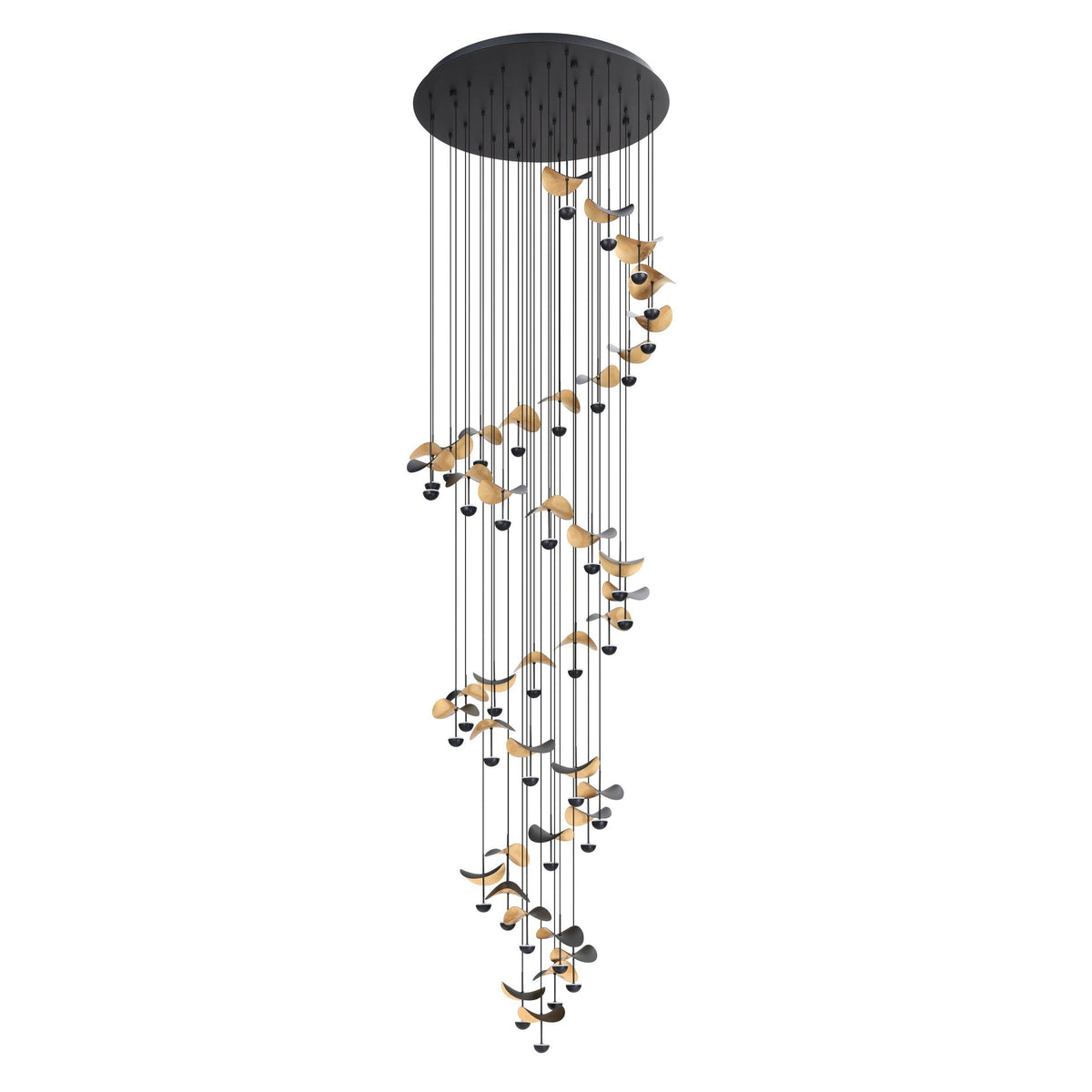 Dracera Black/Gold 40 x 1.8W 3000K LED Pendant