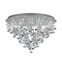 Thumbnail for Pianopoli 77.4W Warm White LED Chrome & Crystal Flush Mount Light