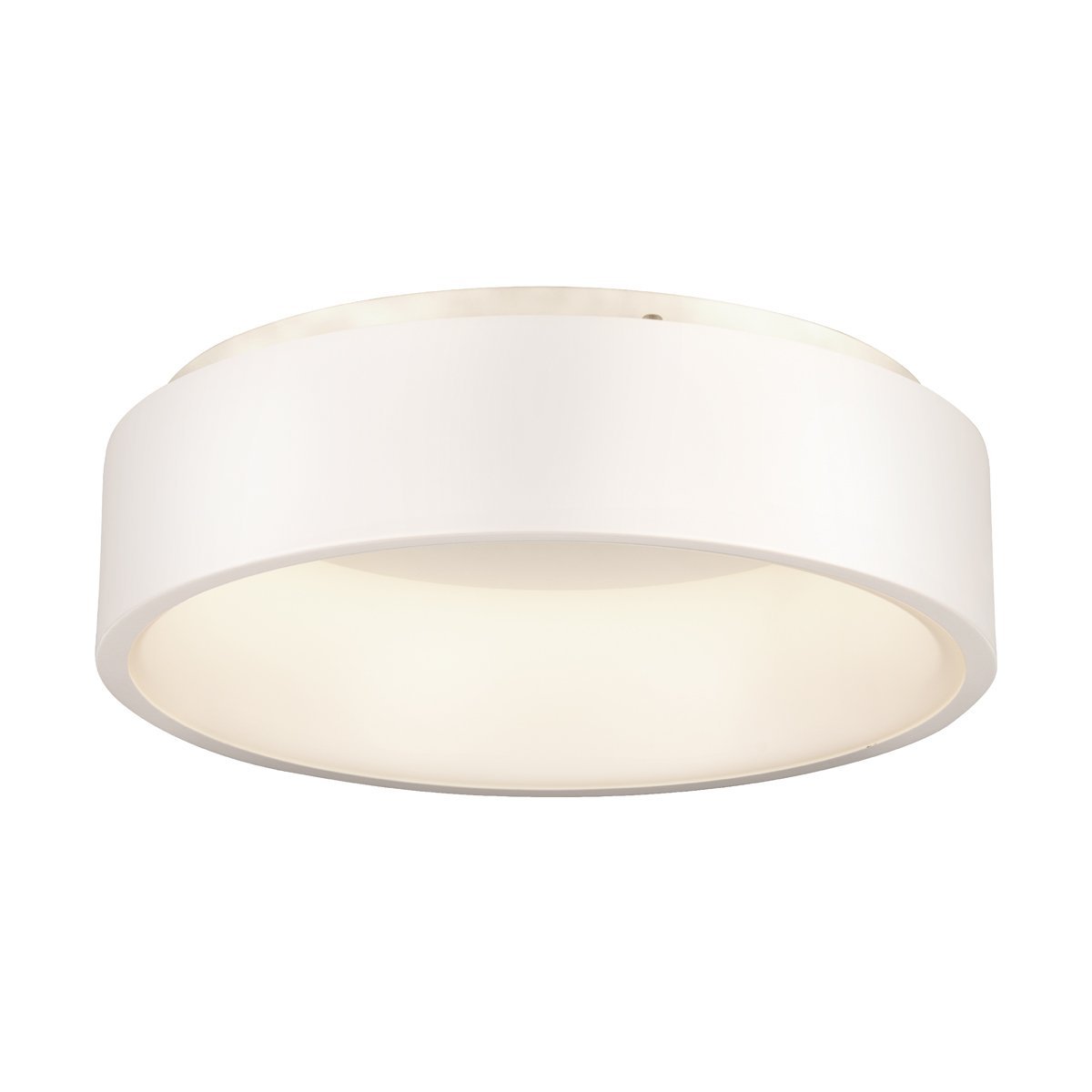 Marghera 25W White Dimmable LED Oyster Light in Warm White