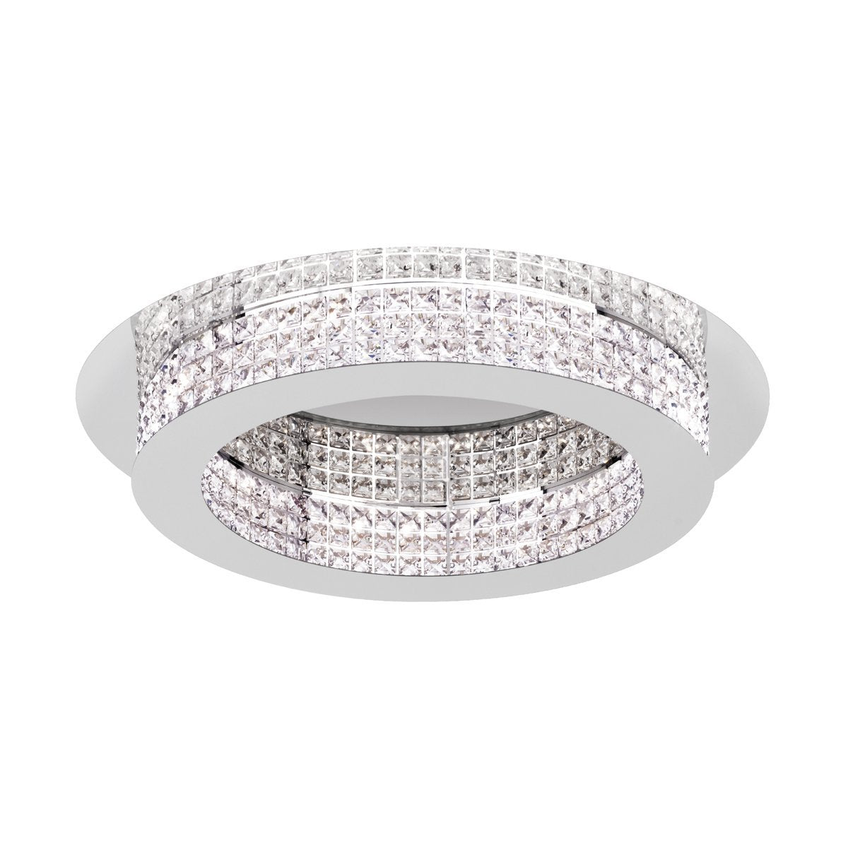 Principe 44W Dimmable Warm White LED Oyster Light Chrome & Crystal