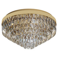 Thumbnail for Valparaiso 11 Light Crystal Flush Mount Light in Gold