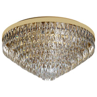 Thumbnail for Valparaiso 16 Light Crystal Flush Mount Light in Gold