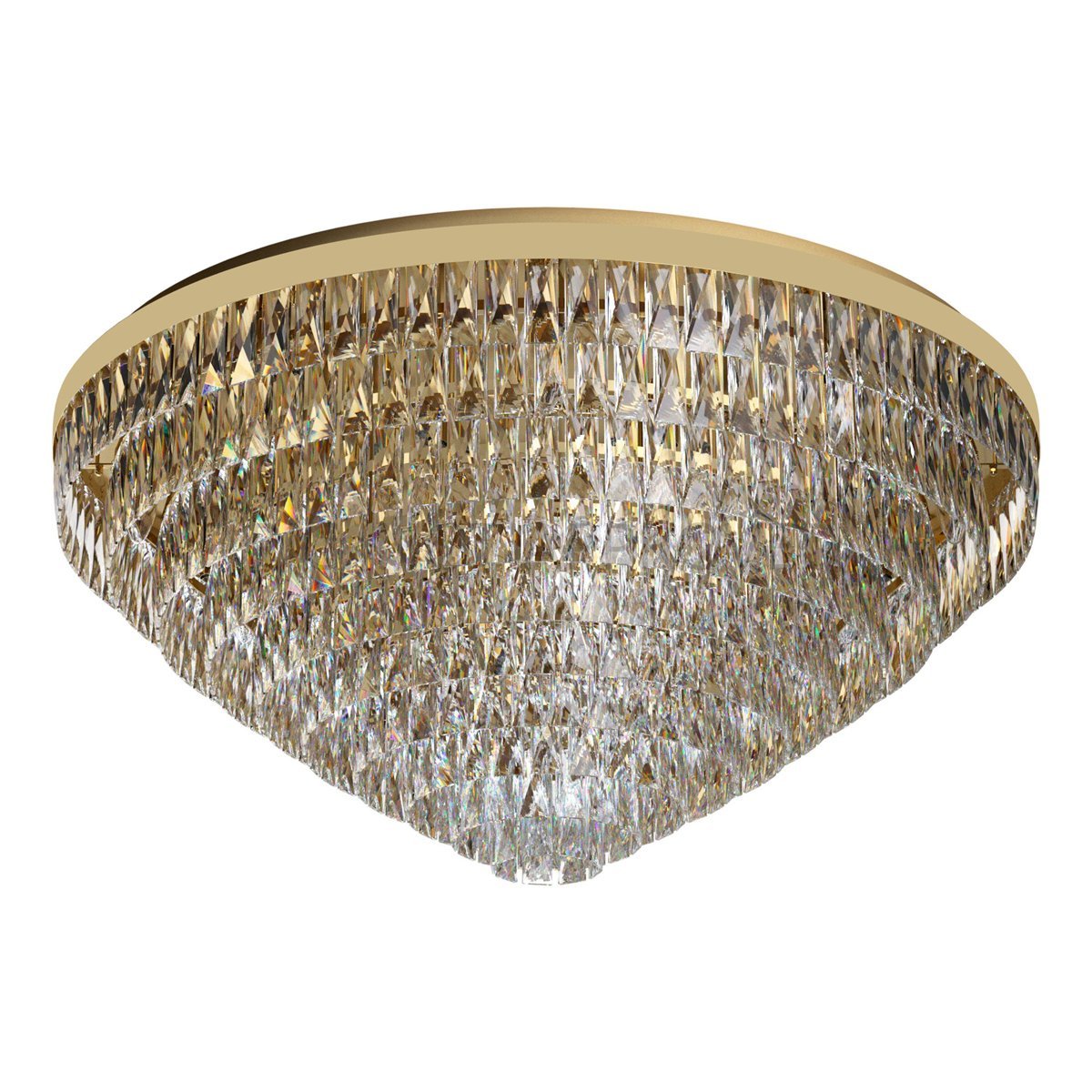 Valparaiso 25 Light Crystal Flush Mount Light in Gold