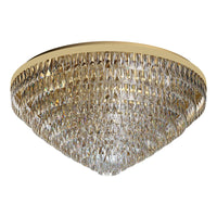 Thumbnail for Valparaiso 25 Light Crystal Flush Mount Light in Gold