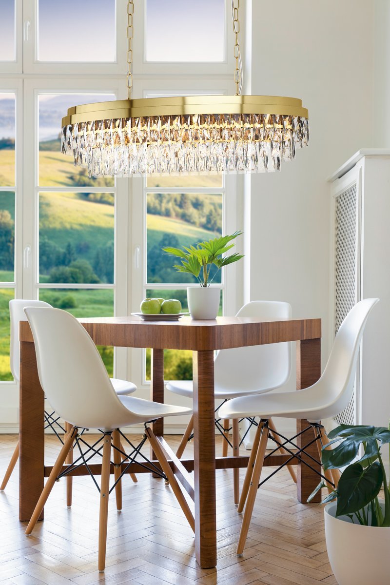 Valparaiso 10 Light Crystal Chandelier in Gold