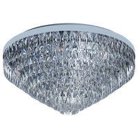 Thumbnail for Valparaiso 16 Light Crystal Flush Mount Light in Chrome