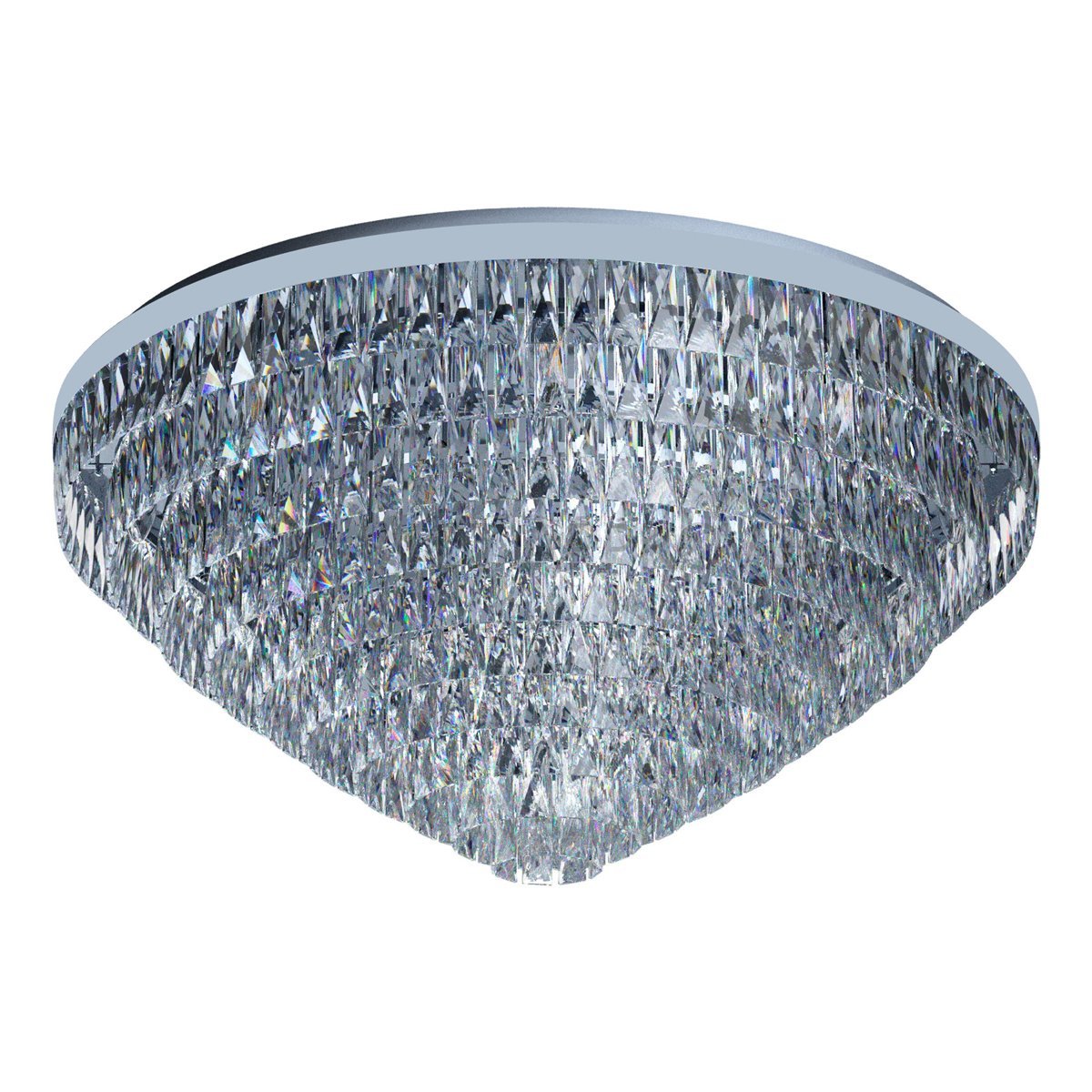 Valparaiso 25 Light Crystal Flush Mount Light in Chrome