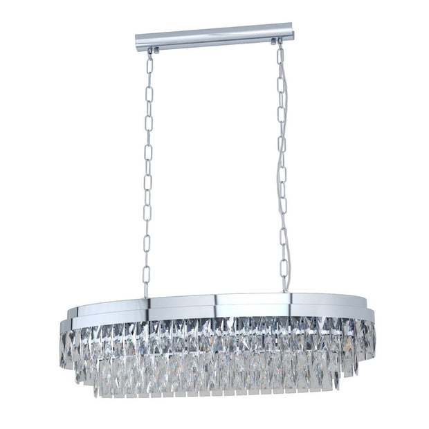 Valparaiso 10 Light Crystal Chandelier in Chrome