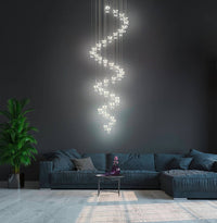 Thumbnail for Pianopoli 72W Warm White LED Chrome & Crystal Chandelier Pendant Light