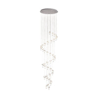 Thumbnail for Pianopoli 72W Warm White LED Chrome & Crystal Chandelier Pendant Light