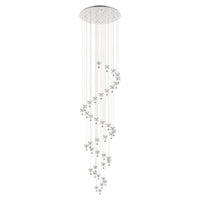 Thumbnail for Pianopoli 72W Warm White LED Chrome & Crystal Chandelier Pendant Light