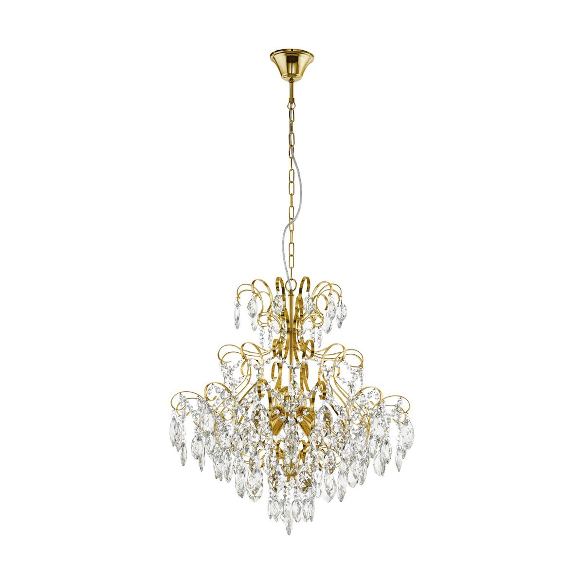 Fenoullet 5 Light Crystal Chandelier in Brass