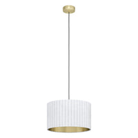 Thumbnail for Tamaresco 380mm White Velvet & Brushed Brass Pendant Light