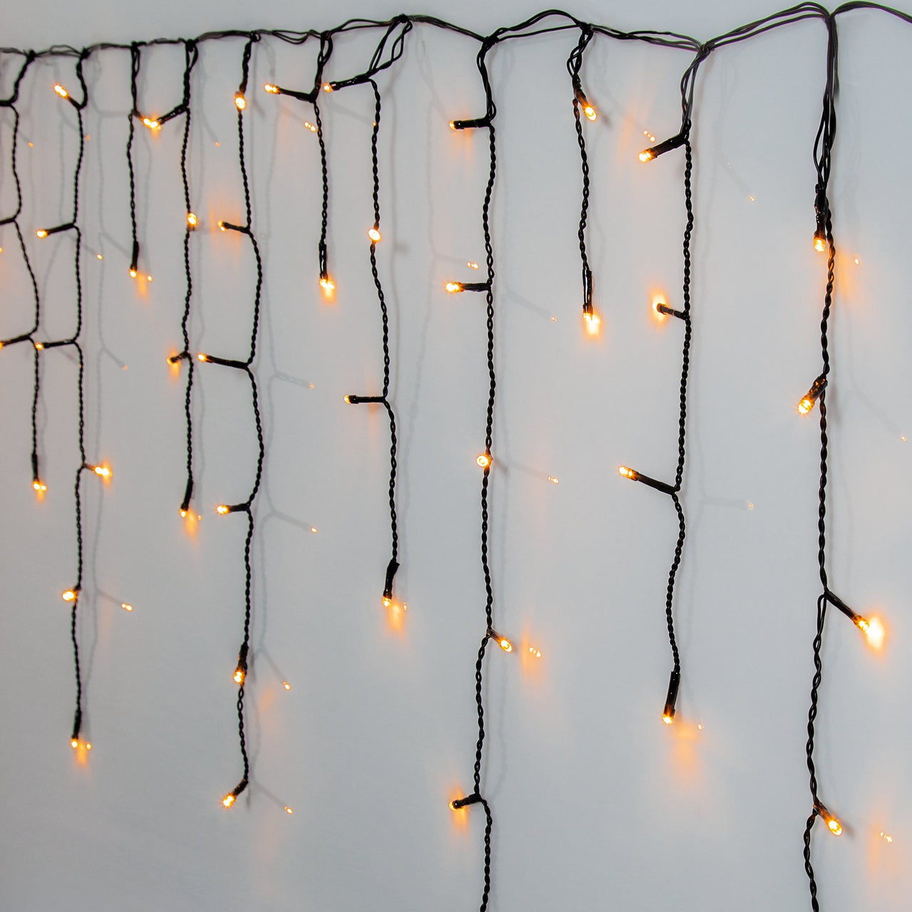 Icicle Lights X480 LED Warm White 12M X 55cm