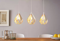 Thumbnail for Carlton 3 Light White & Gold Pendant Light