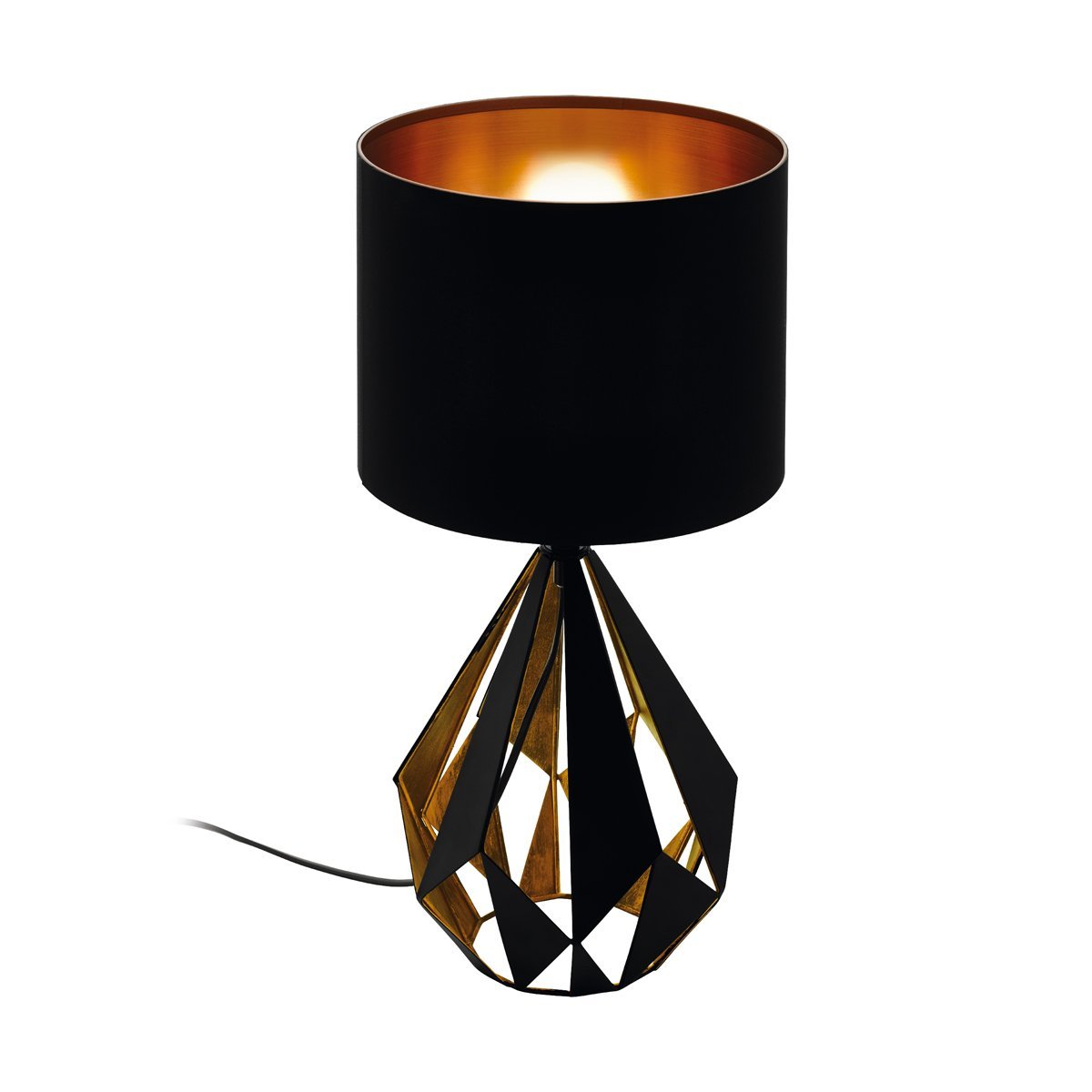 Carlton 1 Light Black & Gold Table Lamp