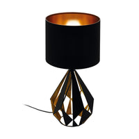 Thumbnail for Carlton 1 Light Black & Gold Table Lamp