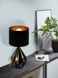 Thumbnail for Carlton 1 Light Black & Gold Table Lamp