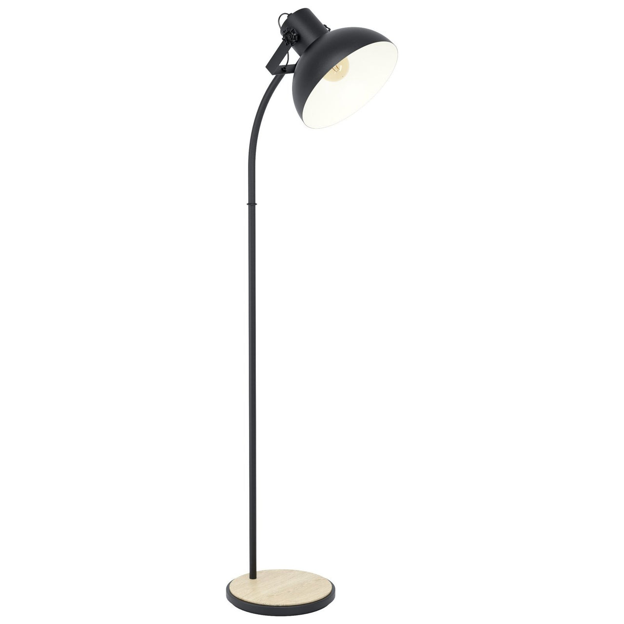 Lubenham Industrial Floor Lamp in Black