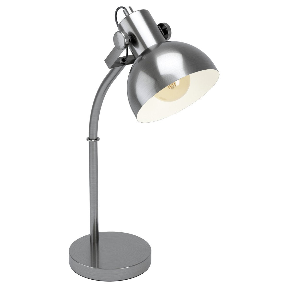 Lubenham Industrial Table Lamp in Antique Nickel