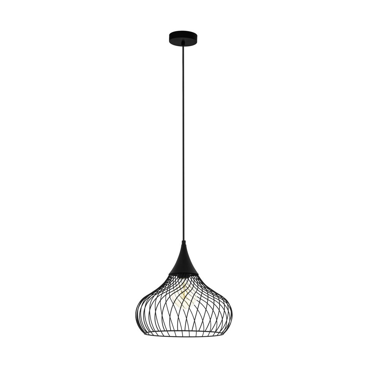 Staverton 365mm 1 Light Black Pendant Light